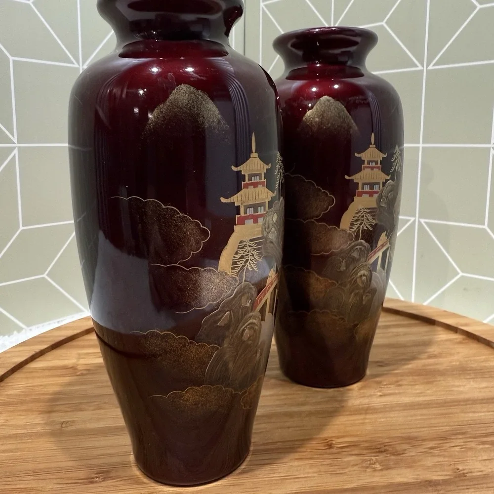Vintage‎ SET Japan Royal Maruni Lacquer Porcelain 5